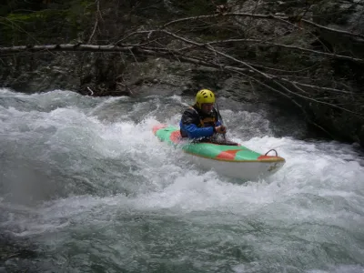 Riton dans le rapide du Goulet (3+).